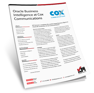 The World’s Largest Business Objects to Oracle BI Conversion at Cox Communications