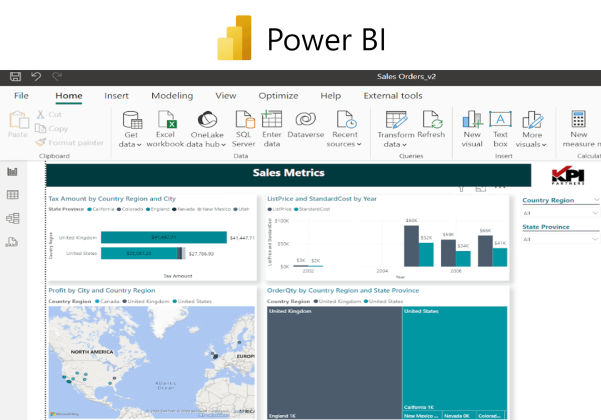 KPI Partners Power BI Dashboard